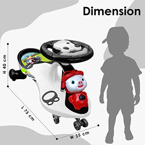 Completely Assembled SUNBABY Funtime Magic Car| Ride-on Baby Car| Kids Push Car|Swing Car|Safe Comfortable Seats & Durable| Ride on Toy Car for Kids| Twister Ride on|Magic Toy Car|Kids Ride On| Push Rider|Steering Music & Lights|For Kids age 2+
