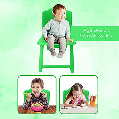 Sunbaby Foldable Baby Chair,Strong and Durable Plastic Chair for Kids/Plastic School Study Chair/Feeding Chair for Kids,Portable High Chair Weight Capacity 40 Kg (Blue)