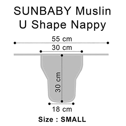 Sunbaby Cotton Baby Nappy Softcare Hosiery Cloth Reusable Wide Padded Nappy/Langot For New Born Baby (WHITE-PACK OF 10-SMALL)