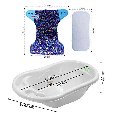 Sunbaby "TicklyBottom" Reusable Washable Waterproof Baby Cloth Diaper +1 Dryfeel highly absorbent Insert