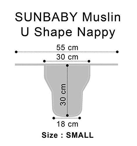Sunbaby Premium Cotton Softcare Hosiery Cloth Reusable Wide Padded Baby Nappy/Langot Colored Strings Age -0 to 3 Months(Pack of 5)