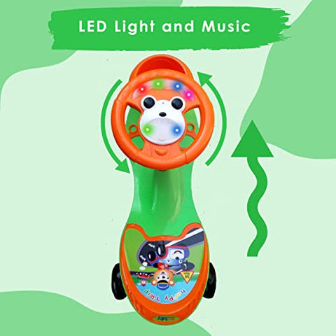 Completely Assembled SUNBABY Funtime Magic Car| Ride-on Baby Car| Kids Push Car|Swing Car|Safe Comfortable Seats & Durable| Ride on Toy Car for Kids| Twister Ride on|Magic Toy Car|Kids Ride On| Push Rider|Steering Music & Lights|For Kids age 2+