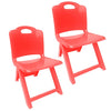Sunbaby Foldable Baby Chair,Strong and Durable Plastic Chair for Kids/Plastic School Study Chair/Feeding Chair for Kids,Portable High Chair Weight Capacity 40 Kg (RED)