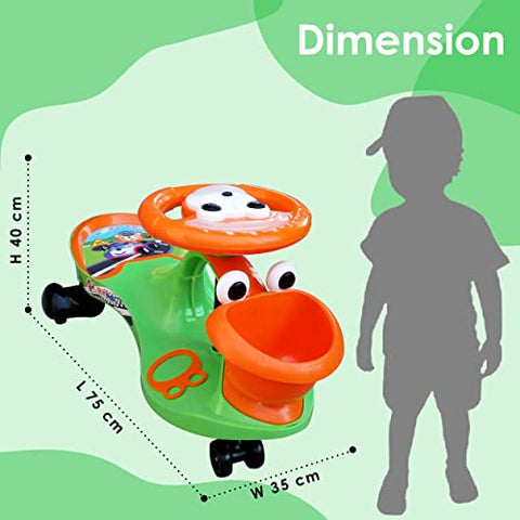 Completely Assembled SUNBABY Funtime Magic Car | Ride-on Baby Car| Kids Push Car | Swing Car | Safe Comfortable Seats & Durable| Ride on Toy Car for Kids| Twister Ride on|Magic Toy Car|Kids Ride On| Push Rider|Steering Music & Lights|For Kids age 2+