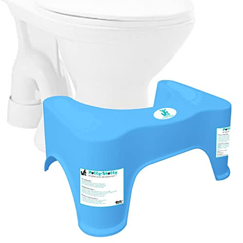 Sunbaby Squat Potty-Shotty Toilet Step Stool with Soft Cushion Baby Potty Seat (Blue)