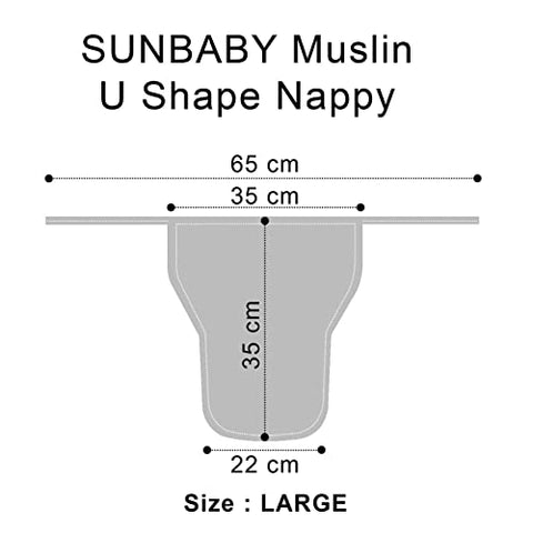 Sunbaby Cotton Baby Nappy Softcare Hosiery Cloth Reusable Wide Padded Nappy/Langot For New Born Baby (WHITE-PACK OF 10-SMALL)