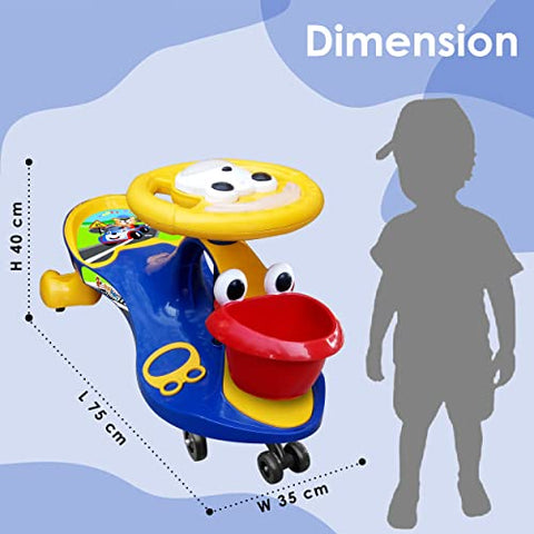 Completely Assembled SUNBABY Funtime Magic Car | Ride-on Baby Car| Kids Push Car | Swing Car | Safe Comfortable Seats & Durable| Ride on Toy Car for Kids| Twister Ride on|Magic Toy Car|Kids Ride On| Push Rider|Steering Music & Lights|For Kids age 2+