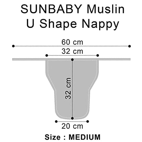 Sunbaby Cotton Baby Nappy Softcare Hosiery Cloth Reusable Wide Padded Nappy/Langot For New Born Baby (WHITE-PACK OF 10-LARGE)