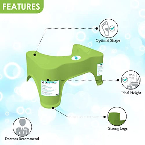 Sunbaby Squat Potty-Shotty Toilet Step Stool with Soft Cushion Baby Potty Seat (Blue)