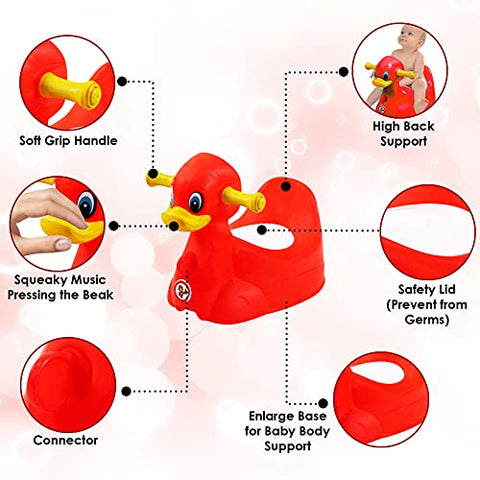 Sunbaby Squeaky Duck Potty Trainer (RED)