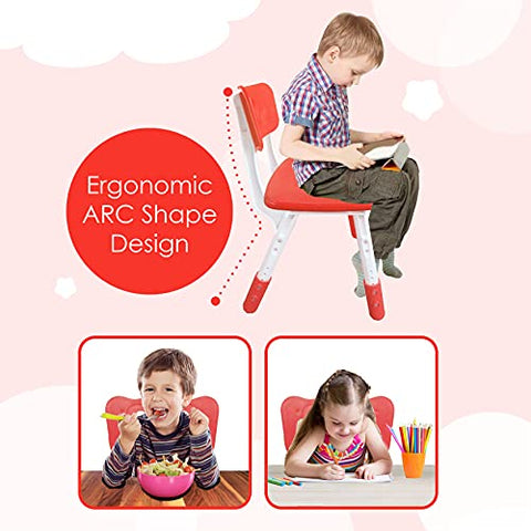 Sunbaby Foldable Baby Chair,Strong and Durable Plastic Chair for Kids/Plastic School Study Chair/Feeding Chair for Kids,Portable High Chair Weight Capacity 40 Kg (Blue)