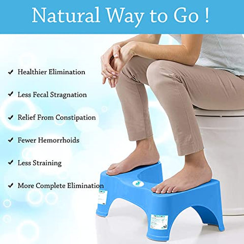 Sunbaby Squat Potty-Shotty Toilet Step Stool with Soft Cushion Baby Potty Seat (Blue)