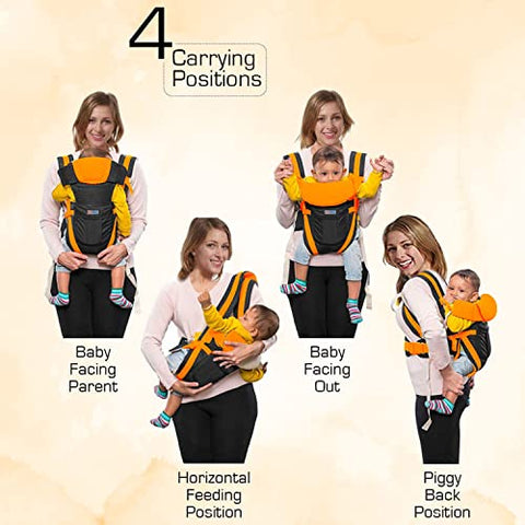 Sunbaby Multi-Functional Front Baby Carrier Ideal for Kids 0 to 3 Years Soft Cushion Adjustable Straps