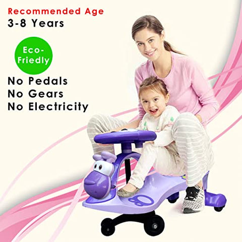 Completely Assembled SUNBABY Funtime Magic Car | Ride-on Baby Car| Kids Push Car | Swing Car | Safe Comfortable Seats & Durable| Ride on Toy Car for Kids| Twister Ride on|Magic Toy Car|Kids Ride On| Push Rider|Steering Music & Lights|For Kids age 2+