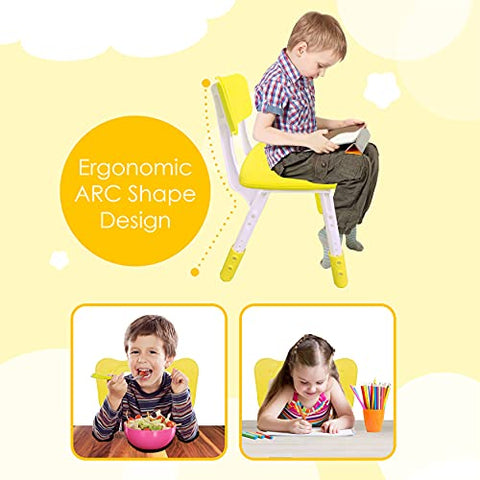 Sunbaby Foldable Baby Chair,Strong and Durable Plastic Chair for Kids/Plastic School Study Chair/Feeding Chair for Kids,Portable High Chair Weight Capacity 40 Kg (Blue)