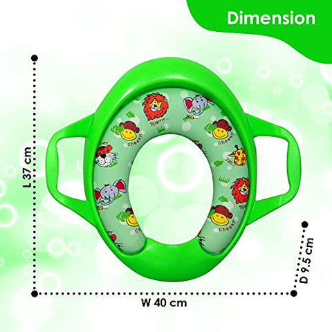 Sunbaby Soft Cushion Baby Potty Seat with Handle Support (MADAGASKAR-GREEN)