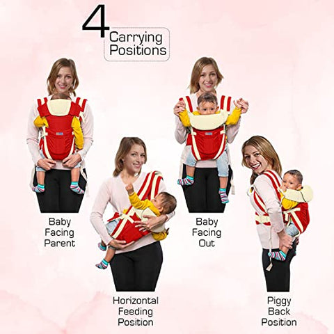 Sunbaby Multi-Functional Front Baby Carrier Ideal for Kids 0 to 3 Years Soft Cushion Adjustable Straps