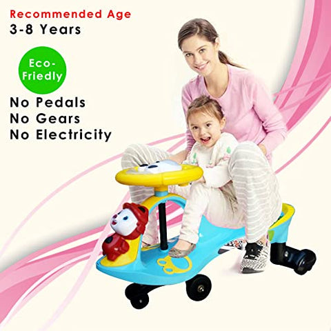 Completely Assembled SUNBABY Funtime Magic Car| Ride-on Baby Car| Kids Push Car|Swing Car|Safe Comfortable Seats & Durable| Ride on Toy Car for Kids| Twister Ride on|Magic Toy Car|Kids Ride On| Push Rider|Steering Music & Lights|For Kids age 2+