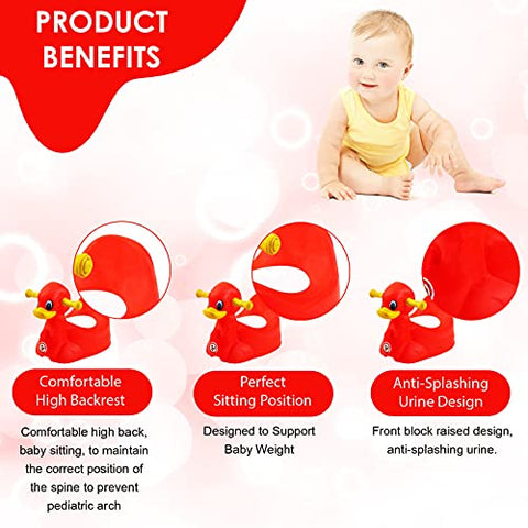 Sunbaby Squeaky Duck Potty Trainer (RED)