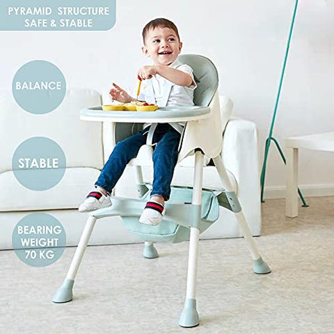 Sunbaby Mealtime 3 In 1 Baby High Chair W/Feeding Tray For Babies Food, Booster Seat For Dining Table ,W/ Safety Protection Belt, Height Adjustable, Soft Cushion, Toddlers Activity Table & Chair Set(Beige)