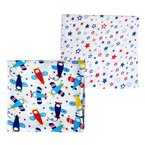 Sunbaby Cocoon- Baby Swaddle/Muslin Blanket/Receiving Blankets/Baby Wrap/Baby Bath Towel for New Born Babies, 100% Pure Organic Cotton, Soft & Breathable, Pack of 2(Fly in The Sky Among The Stars)