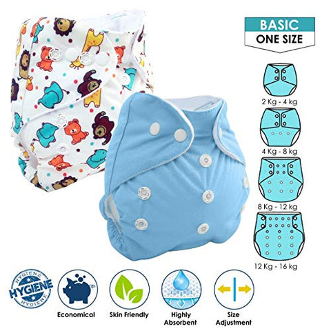 Sunbaby "TicklyBottom" Reusable Washable Waterproof Baby Cloth Diaper +1 Dryfeel highly absorbent Insert