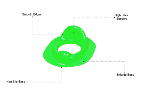 Sunbaby Soft Cushion Baby Potty Seat with Handle Support (MADAGASKAR-GREEN)