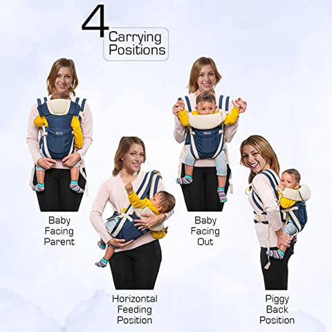 Sunbaby Multi-Functional Front Baby Carrier Ideal for Kids 0 to 3 Years Soft Cushion Adjustable Straps
