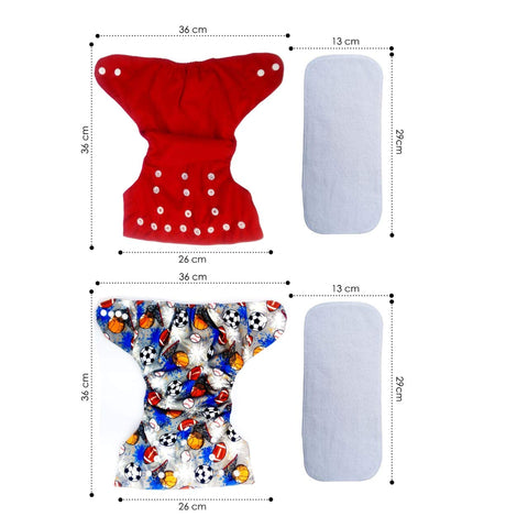Sunbaby "TicklyBottom" Reusable Washable Waterproof Baby Cloth Diaper +1 Dryfeel highly absorbent Insert