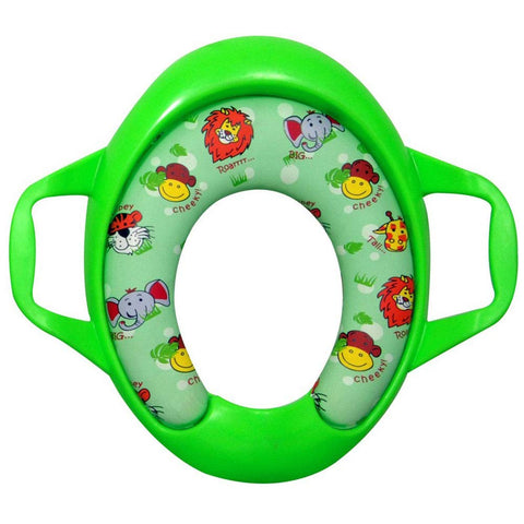 Sunbaby Soft Cushion Baby Potty Seat with Handle Support (MADAGASKAR-GREEN)