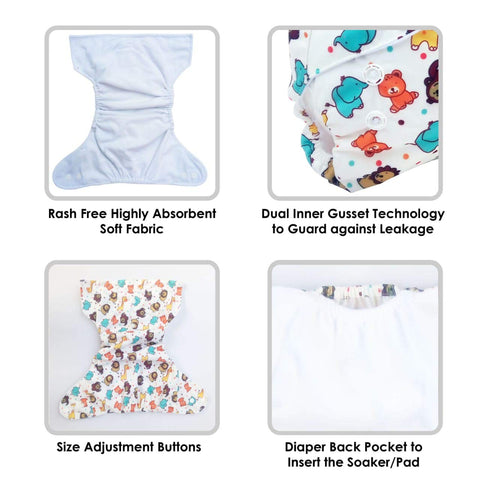 Sunbaby "TicklyBottom" Reusable Washable Waterproof Baby Cloth Diaper +1 Dryfeel highly absorbent Insert