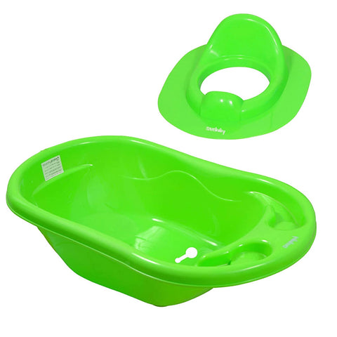Sunbaby Bathtub With Potty Seat for Baby,infant,newborn, 0-2 Years or 24 Months Old Toddlers-green