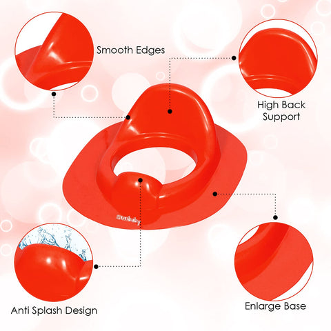 Sunbaby Bathtub with Potty Seat for Baby,Infant,Newborn, 0-2 Years or 24 Months Old Toddlers-red
