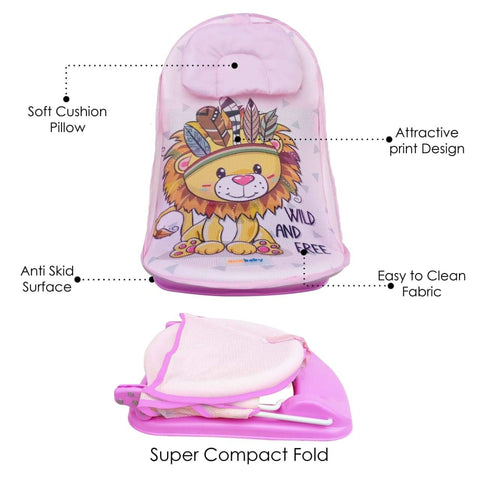 Sunbaby Combo of Anti-Slip Plastic Baby Bathtub with Drain Plug & Baby Bath seat for New Born Babies for Bathing
