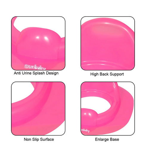 Sunbaby Poo_time Baby Potty Training Seat for Kids/Toddler/Babies/Infant, Portable Travel Potty, Can Be Fixed On Adult Potty Seat for Training, Kids Toilet Seat, 12-36 Months Boys/Girls (Red)