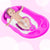 Sunbaby Baby Anti Slip Big Plastic Bathtub with Bath Toddler Seat Sling Non Slip Suction for Bathing,Baby Shower,Bubble Bath (PINK-PINK)