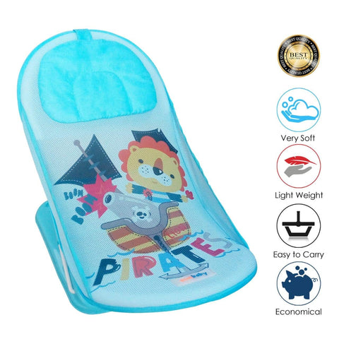 Sunbaby Combo of Anti-Slip Plastic Baby Bathtub with Drain Plug & Baby Bath seat for New Born Babies for Bathing
