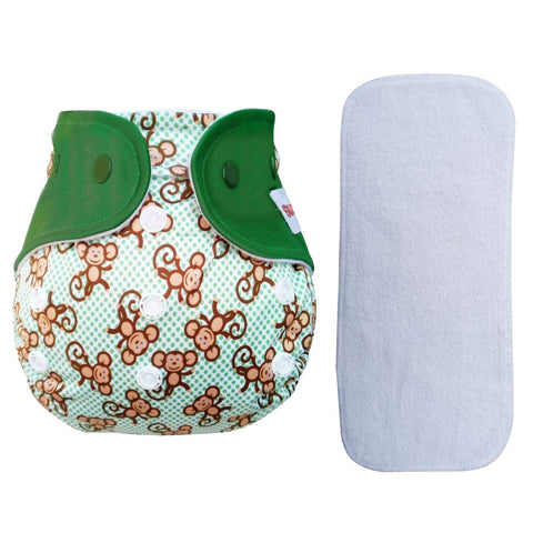 Sunbaby "TicklyBottom" Reusable Washable Waterproof Baby Cloth Diaper +1 Dryfeel highly absorbent Insert