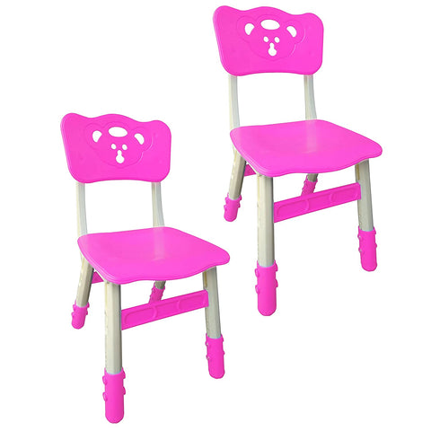 Sunbaby Kids Chair (Height Adjustable/Flexible) Strong Frame, Study Chairs, Portable, Kids Furniture Broad Wide Seating, Correct Posture Supports Back Ergonomic Design (Pink)
