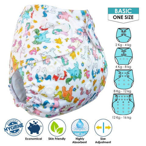 Sunbaby "TicklyBottom" Reusable Washable Waterproof Baby Cloth Diaper +1 Dryfeel highly absorbent Insert