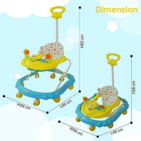 Sunbaby Hot Racer Musical Walker (Yellow-Blue)