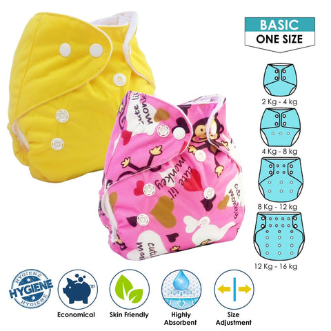 Sunbaby "TicklyBottom" Reusable Washable Waterproof Baby Cloth Diaper +1 Dryfeel highly absorbent Insert