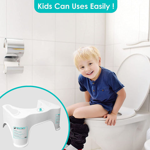 Sunbaby Squat W/Potty-Shotty Toilet Step Stool, 7" Height, Anti-Skid, Promotes Squatting Like The Indian Style, w/Angular Leg Position On Western Pot, for Kids & Adults (Pack of 1)