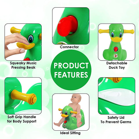 Sunbaby Squeaky Duck Potty Trainer (GREEN)