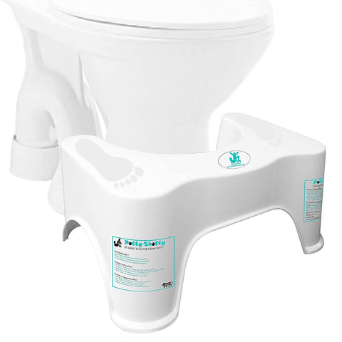 Sunbaby Squat W/Potty-Shotty Toilet Step Stool, 7" Height, Anti-Skid, Promotes Squatting Like The Indian Style, w/Angular Leg Position On Western Pot, for Kids & Adults (Pack of 1)