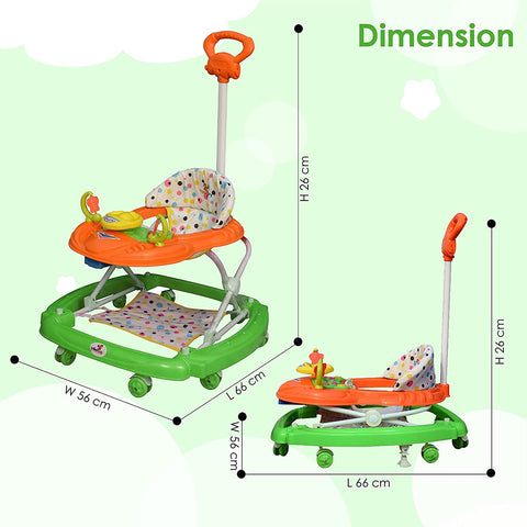 Sunbaby Hot Racer Rocking Walker (Green-Orange)