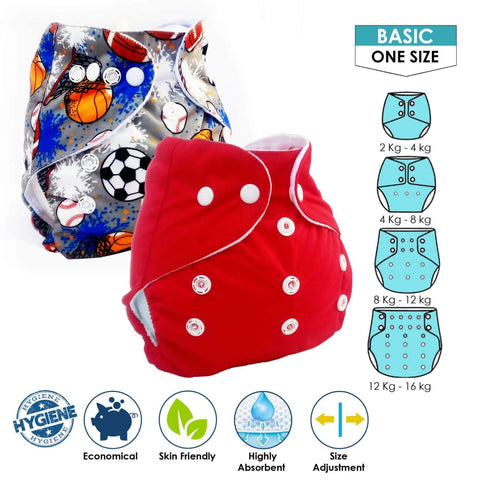 Sunbaby "TicklyBottom" Reusable Washable Waterproof Baby Cloth Diaper +1 Dryfeel highly absorbent Insert