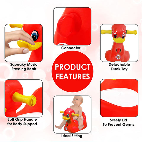 Sunbaby Squeaky Duck Potty Trainer (RED)