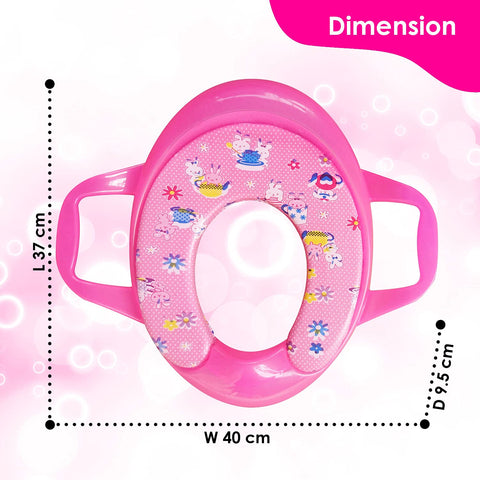 Sunbaby Soft Cushion Baby Potty Seat with Handle Support (PINK-RABBIT)