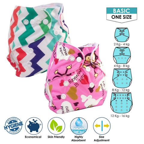 Sunbaby "TicklyBottom" Reusable Washable Waterproof Baby Cloth Diaper +1 Dryfeel highly absorbent Insert